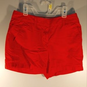 J Crew Chino Shorts Broken In Size 2 Womens Red